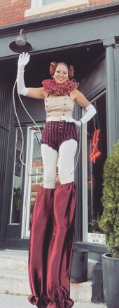 kaylie kreatrix circus doll stilts
